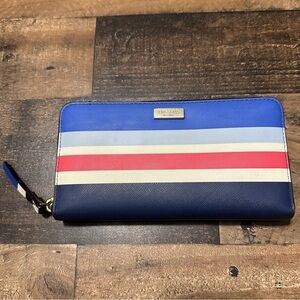 Kate Spade Laurel Way Neda Continental Striped Wallet
